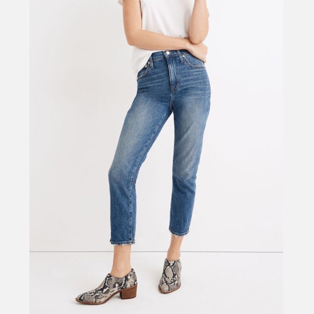 Madewell The High-Rise Slim Boyjean in Lavern Wash 28